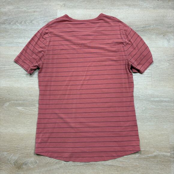Lululemon 5 Year Basic Tee Men’s M Color Sharp Strip Copper Clay Artic Plum - Picture 5 of 6